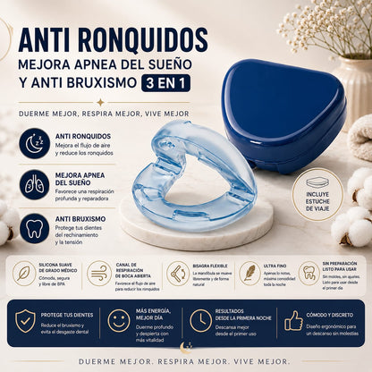 Deja de roncar desde la primera noche y vuelve a dormir en pareja
