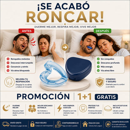 Deja de roncar desde la primera noche y vuelve a dormir en pareja