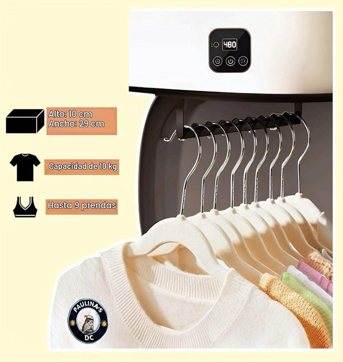 Secadora portátil de ropa multifuncional con UV y Control inteligente